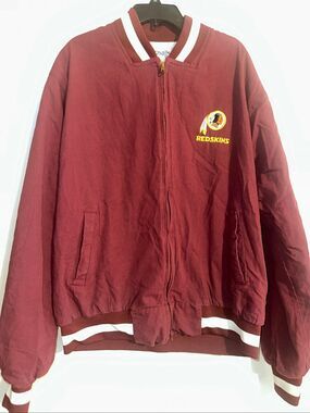 Vintage Chalk Line NFL Washington Redskins Football Bomber Jacket Mens L Large M